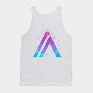 Geometric illusion gradient linear pink Tank Top